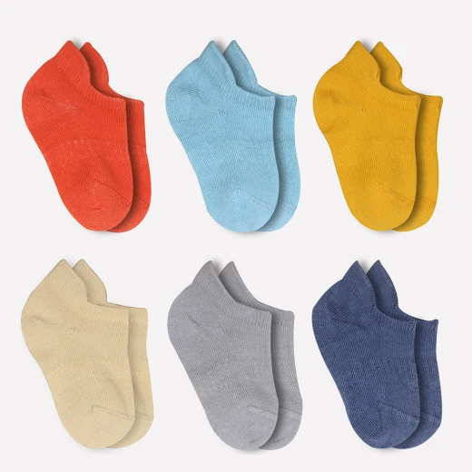 Bistyle 6-Pairs Combed Liner Socks (12-24 m) Colored - BiOrganic - Image 2