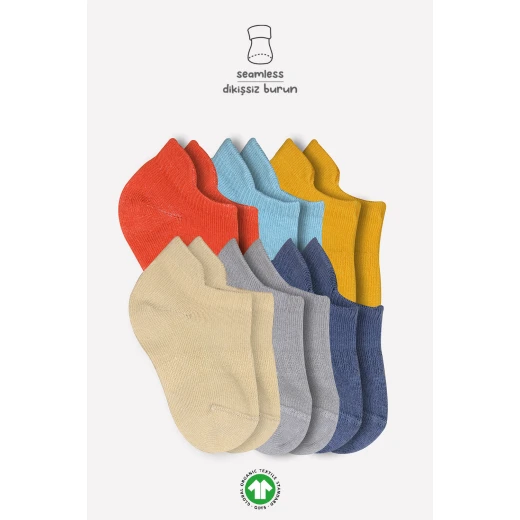 Bistyle 6-Pairs Combed Liner Socks (12-24 m) Colored - BiOrganic - Image 12
