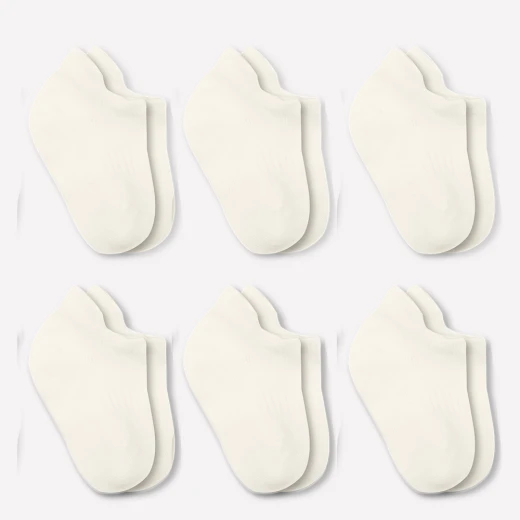 جوارب مبطنة ممشطة (24-36 شهر) (بيج)، 6 أزواج من بيستايل - BiOrganic - Image 2