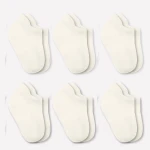 جوارب مبطنة ممشطة (24-36 شهر) (بيج)، 6 أزواج من بيستايل - BiOrganic