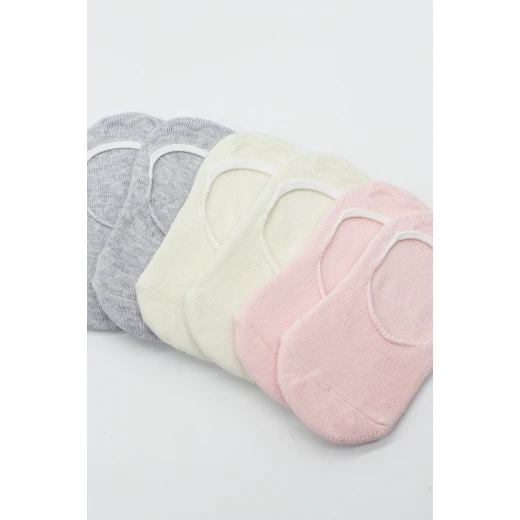 Bistyle 6-Pairs Baby Ballerina Socks (24-36 m) (Grey, Beige, Pink) - BiOrganic - Image 6
