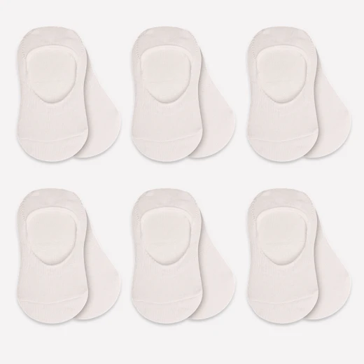 Bistyle 6-Pairs Baby Ballerina Socks (6-12 m) Beige - BiOrganic - Image 2