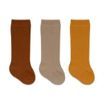 جوارب طويلة، 3 أزواج  (24-36 شهر) (برتقالي، بني، أصفر) من بيستايل - BiOrganic
