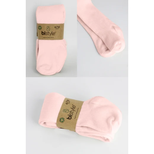 Bistyle Combed Cotton Single Tight (6-12 m) Pink - BiOrganic - Image 7
