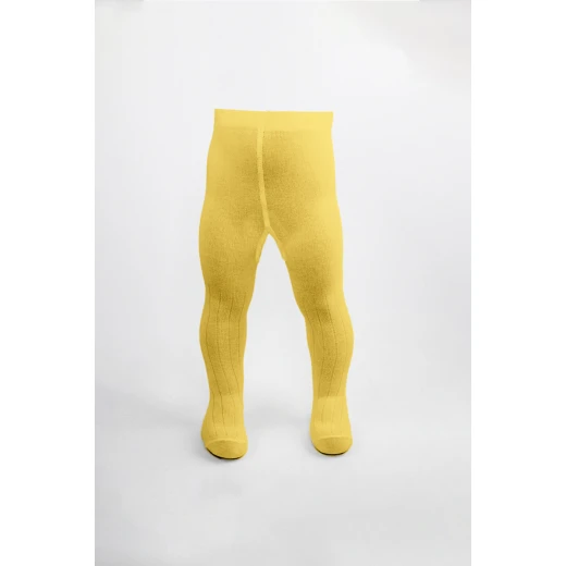 Bistyle Combed Cotton Single Tight (24-36 m) Yellow - BiOrganic - Image 3