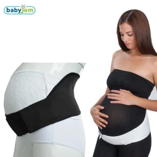 Babyjem Pregnancy Support Waist Band / Black (L) - BabyJem - Image 2