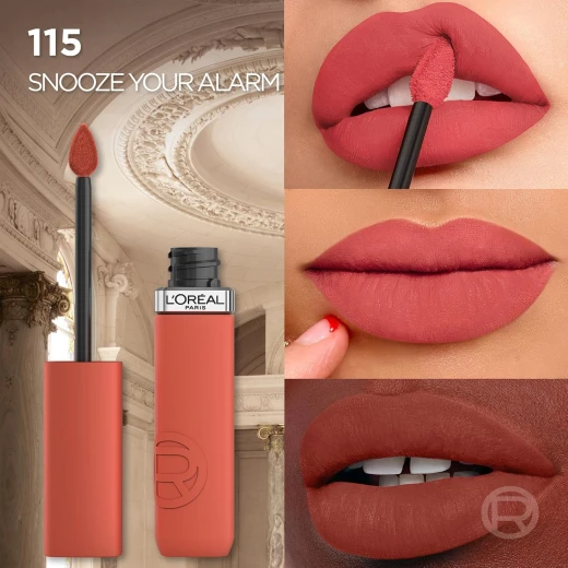 L’Oréal Paris , Infaillible Le Matte Resistance Liquid Lipstick up to 16 Hour wear, 115 SNOOZE THE ALARM - L'Oreal Paris - Image 3