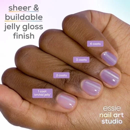 Essie Jelly Nail Polish Orchid 70 Sheer Orchid Pink Shade – Professional Salon Quality Nail Polish with Long Lasting Glossy Finish, Smooth Easy Application, Chip Resistant Formula for Perfect Manicure and Pedicure - Essie - Image 6