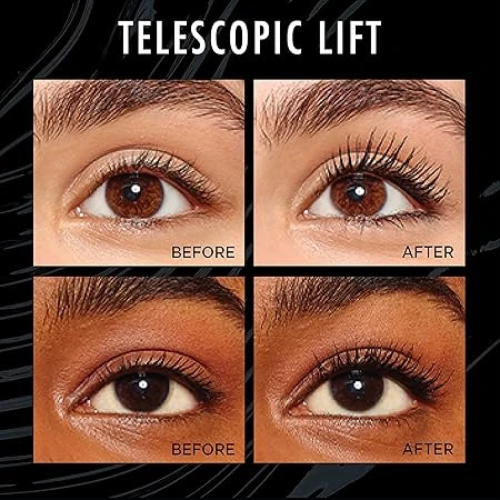 L’Oréal Paris Telescopic Lift Washable Mascara, Lengthening and Volumizing Eye Makeup, Lash Lift with Up to 36HR Wear, Black - L'Oreal Paris - Image 2