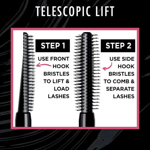 L’Oréal Paris Telescopic Lift Washable Mascara, Lengthening and Volumizing Eye Makeup, Lash Lift with Up to 36HR Wear, Black - L'Oreal Paris - Image 6