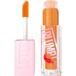 Maybelline New York Lifter Plump, Hydrating Lip Plumping Gloss with Chilli Pepper 008 (Hot Honey)