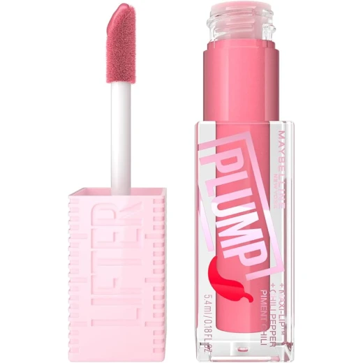 Maybelline New York Lifter Plump, Hydrating Lip Plumping Gloss with Chilli Pepper 001 (Blush Blaze)