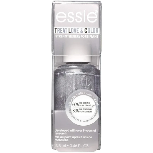Essie Treat Love & Color Steel The Lead 158 Strengthening Grey Nail Polish – Professional Nail Care Color with Strengthening Treatment Formula that Helps Protect Nails while Delivering High Shine Glossy Finish and Chip Resistant Long Lasting Wear - Essie - Image 6