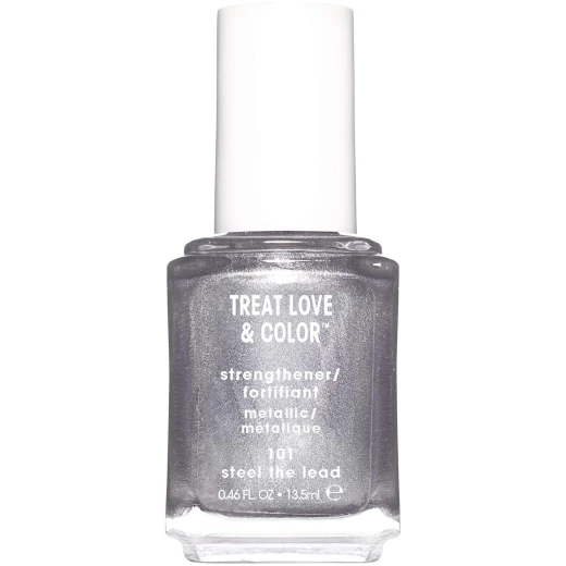Essie Treat Love & Color Steel The Lead 158 Strengthening Grey Nail Polish – Professional Nail Care Color with Strengthening Treatment Formula that Helps Protect Nails while Delivering High Shine Glossy Finish and Chip Resistant Long Lasting Wear - Essie - Image 4