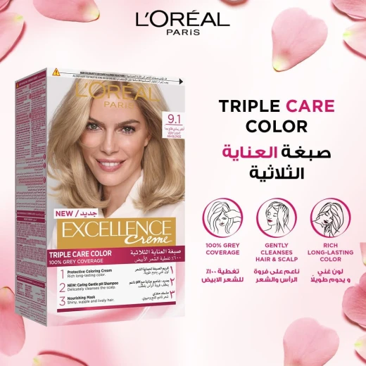 كريم صبغة شعر, درجة رقم 9.1 من لوريال باريس - لوريال باريس - Image 2