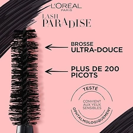 L’Oréal Paris Makeup Lash Paradise Mascara 01 Black with Castor Oil - L'Oreal Paris - Image 4