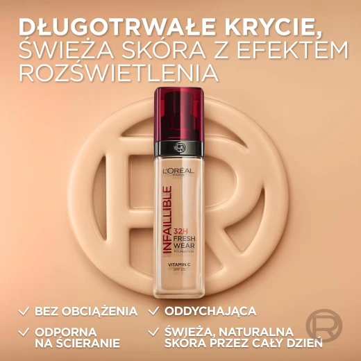 L'Oreal Paris, Infallible 32hr Freshwear Foundation 015 Porcelaine - L'Oreal Paris - Image 3