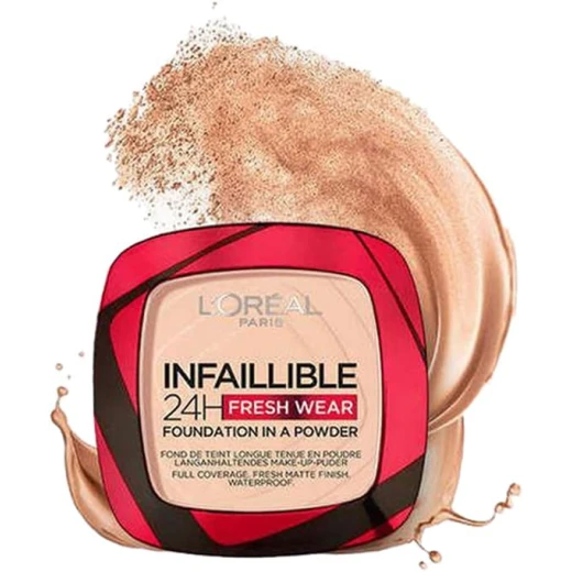 L'Oréal Paris - Long-lasting Powder Foundation - Waterproof - Infallible 24H Fresh Wear - Shade: Pink Sand (180) L'Oréal Paris - Long-lasting Powder Foundation - Waterproof - Infallible 24H Fresh Wear - Shade: Pink Sand (180)
