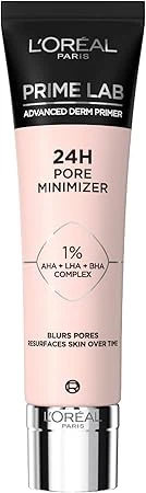 L'Oréal Paris Pore Minimiser Primer, Advanced Derm Primer, Tightened Pores, Resurfaced Skin, Matte Finish, 24H Wear, Prime Lab, 30ml L'Oréal Paris Pore Minimiser Primer, Advanced Derm Primer, Tightened Pores, Resurfaced Skin, Matte Finish, 24H Wear, Prime Lab, 30ml