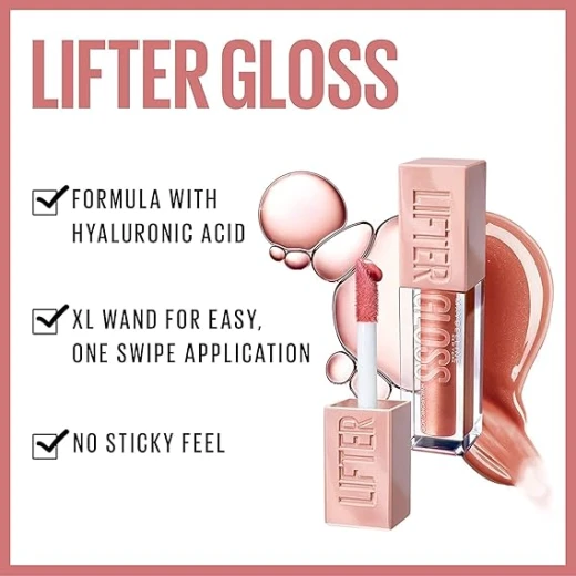 Maybelline New York Lifter Gloss With Hyaluronic Acid, 008 Stone - Maybelline New York - Image 5