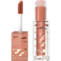 MAYBELLINE New-York Multi-Use Illuminating Liquid Blush - Blush, Highlighter and Bronzer - Good Mine - Tan Skin Tone - Sunkisser - 08 Shades On 