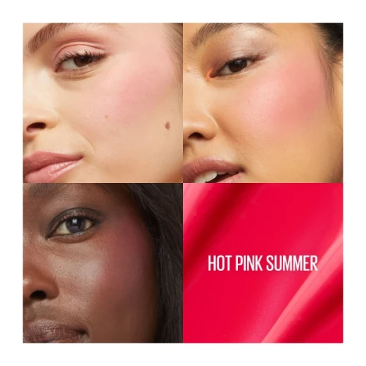 MAYBELLINE New York, Sunkisser Hazy Matte Liquid Blush, Buildable, Longwear, Matte Finish Make Up, with Vitamin E, 31 Hot Pink Summer - Maybelline New York - Image 2