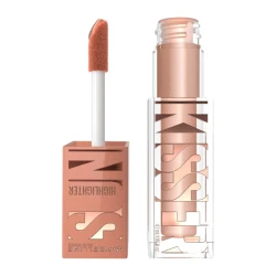 MAYBELLINE New York Sunkisser Liquid Glow Highlighter – 20 Kiss of Shimmer, Buildable, Melt-to-Skin Formula with Diamond Dust for Radiant Glow