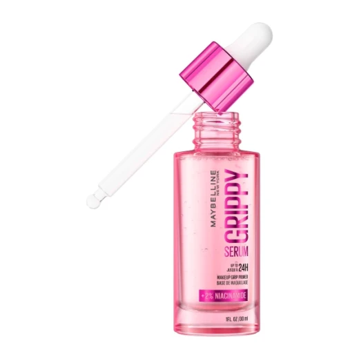 MAYBELLINE New York, Grippy Serum Primer, Hydrating Makeup Primer with 2% Niacinamide For Up To 24HR Make Up Wear, Clear, 30ml MAYBELLINE New York, Grippy Serum Primer, Hydrating Makeup Primer with 2% Niacinamide For Up To 24HR Make Up Wear, Clear, 30ml