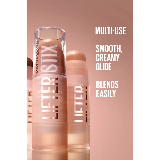 Maybelline New York Lifter Stix Multi Use Face Stick, Contour, Bronzer, Concealer and Foundation Stick With Cranberry Seed Oil 55 - Maybelline New York - Image 4
