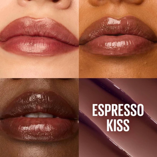 Maybelline New York Lifter Glaze Oil Balm Lipstick, Hydrating Glossy Balm for Smooth Juicy Lips With Hyaluronic Acid + Acerola Cherry Extract 010 Espresso Kiss - Maybelline New York - Image 7