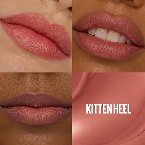 Maybelline New York, Super Stay Teddy Tint Plushwear and Transferproof, Delivers up to 12H Long-lasting Blurred Matte Soft Lip Color, 100 Kitten Heel - Maybelline New York - Image 6