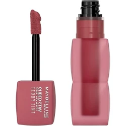Maybelline New York, Super Stay Teddy Tint Plushwear and Transferproof, Delivers up to 12H Long-lasting Blurred Matte Soft Lip Color,105 Velvet Choker