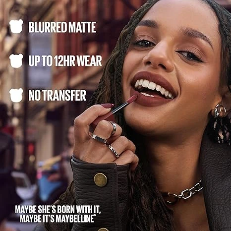Maybelline New York, Super Stay Teddy Tint Plushwear and Transferproof, Delivers up to 12H Long-lasting Blurred Matte Soft Lip Color,105 Velvet Choker - Maybelline New York - Image 5