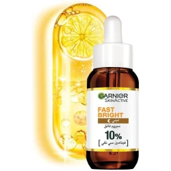 Garnier Skin Active Fast Bright Overnight Booster Face Serum with 10% Pure Vitamin C, 30ml