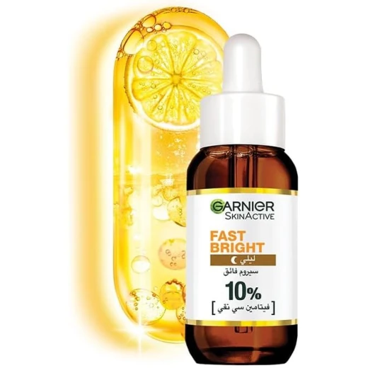 Garnier Skin Active Fast Bright Overnight Booster Face Serum with 10% Pure Vitamin C, 30ml Garnier Skin Active Fast Bright Overnight Booster Face Serum with 10% Pure Vitamin C, 30ml