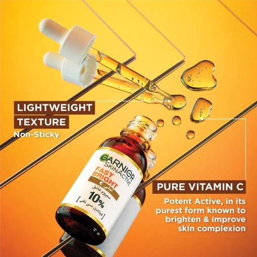 Garnier Skin Active Fast Bright Overnight Booster Face Serum with 10% Pure Vitamin C, 30ml - Garnier - Image 5