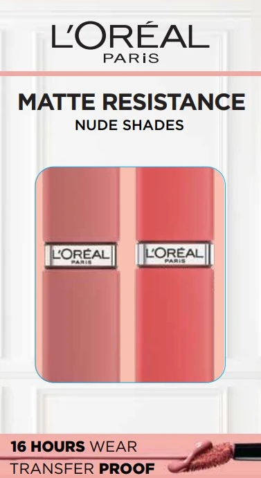 L'Oréal Paris Nude Matte Resistance Twin Pack – 35% OFF | Shade 601 Nude & 625 Summer, Long-Lasting Matte Lipstick Duo with Smooth Comfortable Finish - L'Oreal Paris
