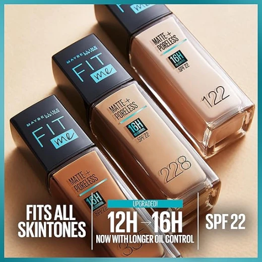 Maybelline New York Fit Me Matte & Poreless Foundation 16H Oil Control with SPF 22-119 - Maybelline New York - Image 4