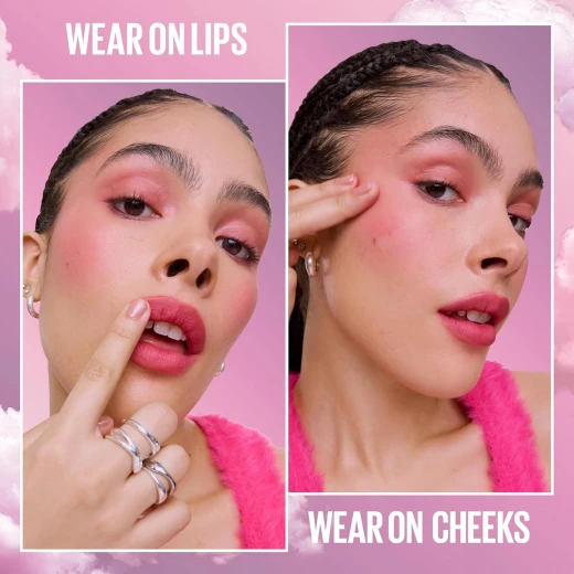 Maybelline Cloudtopia Blush for Cheeks and Lip Mousse, Ultra-Vivid, Pigmented Formula for Up to 14HR of Blush and Lip Makeup Color, Divine Crimson 03 - Maybelline New York - Image 2