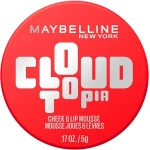 Maybelline Cloudtopia Blush for Cheeks and Lip Mousse, Ultra-Vivid, Pigmented Formula for Up to 14HR of Blush and Lip Makeup Color, Divine Crimson 03 - Maybelline New York