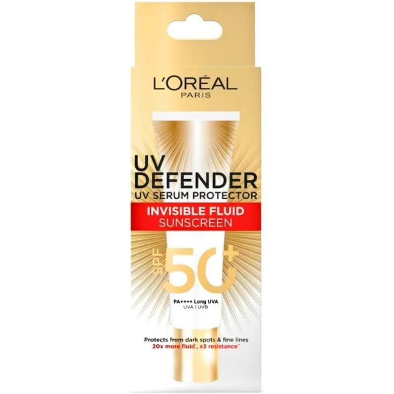 L'Oréal Paris UV Defender Invisible Fluid UV Serum Protector, SPF50+, 30ml - L'Oreal Paris