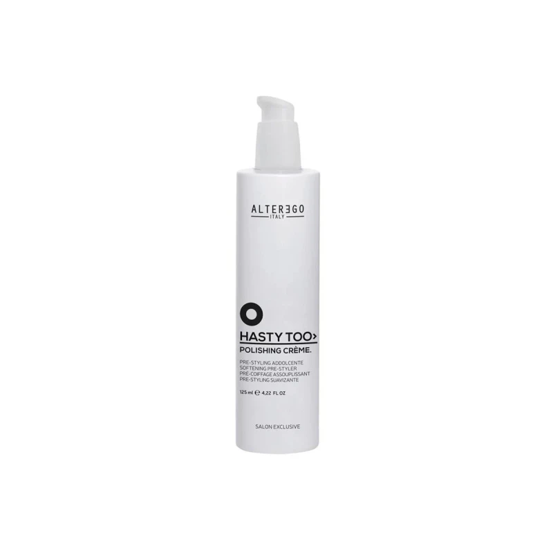 AlterEgo Hasty Too Polishing Creme 125 ml Lightweight Hair Polishing Cream for Shine Frizz Control and Smooth Finish Leaves Hair Soft Glossy and Manageable Without Weight Suitable for All Hair Types Styling Use - Alterego Italy