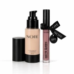 Note Cosmetique Detox and Protect Foundation  - 103 Pale Almond + Matte Queen Liquid Lipstick 02 Gift - Note
