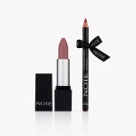 Note Cosmetique  Mattever Lipstick - 08 unconventional rose + Perfect Lip Liner No 11 Gift  - Note