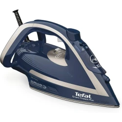 Tefal Smart Protect Plus Steam Iron, 2800 W, Continuous Steam Output of up to 40 g/min, Automatic Shut-Off, Vertical Steam, Durilium Airglide Soleplate , Blue