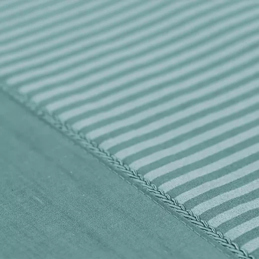 كانون طقم شرشف مطاط Dots & Stripes - بولي قطن - مجوز & مجوز كبير - 3 قطع - أزرق فاتح - كانون - Image 3