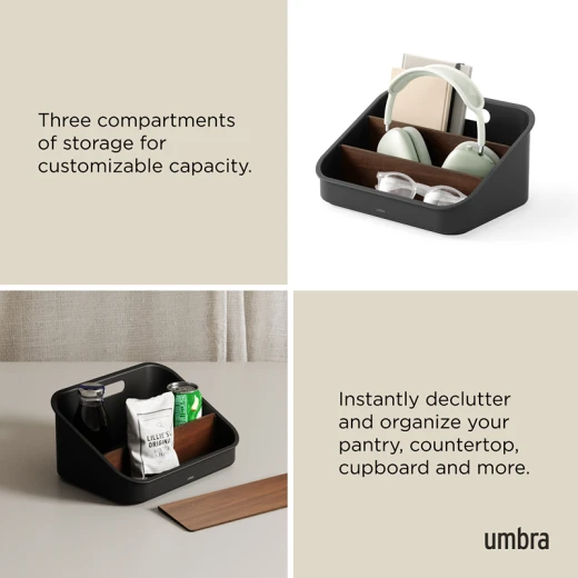 Umbra Bellwood Packet Organizer - Black & Walnut - Umbra - Image 8