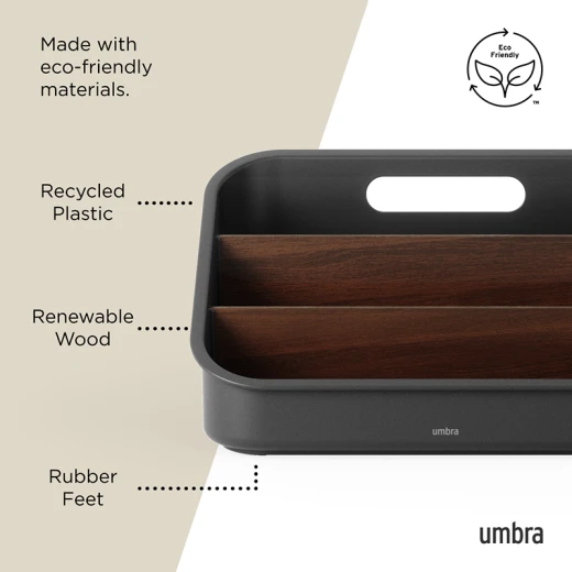 Umbra Bellwood Packet Organizer - Black & Walnut - Umbra - Image 10