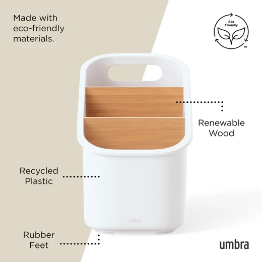 Umbra Bellwood 3-Tiers Utensil Holder - White/Natural - Umbra - Image 5