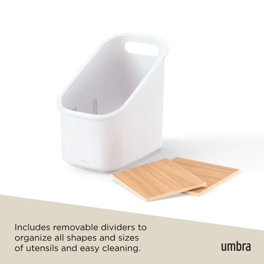 Umbra Bellwood 3-Tiers Utensil Holder - White/Natural - Umbra - Image 6